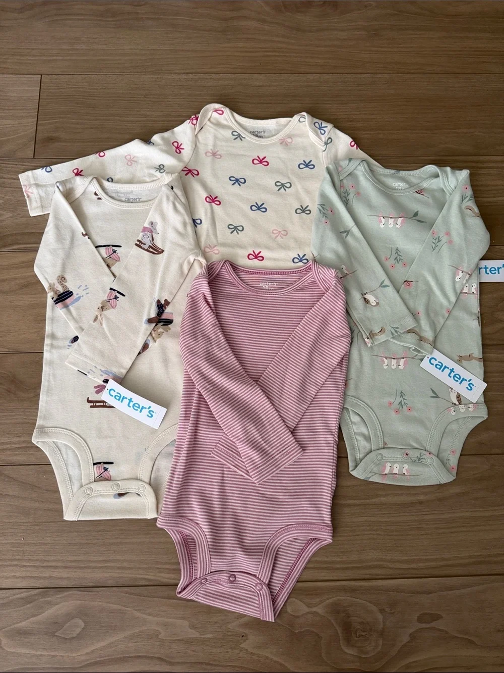 Carter's Girls 4 piece Bodysuit Bundle